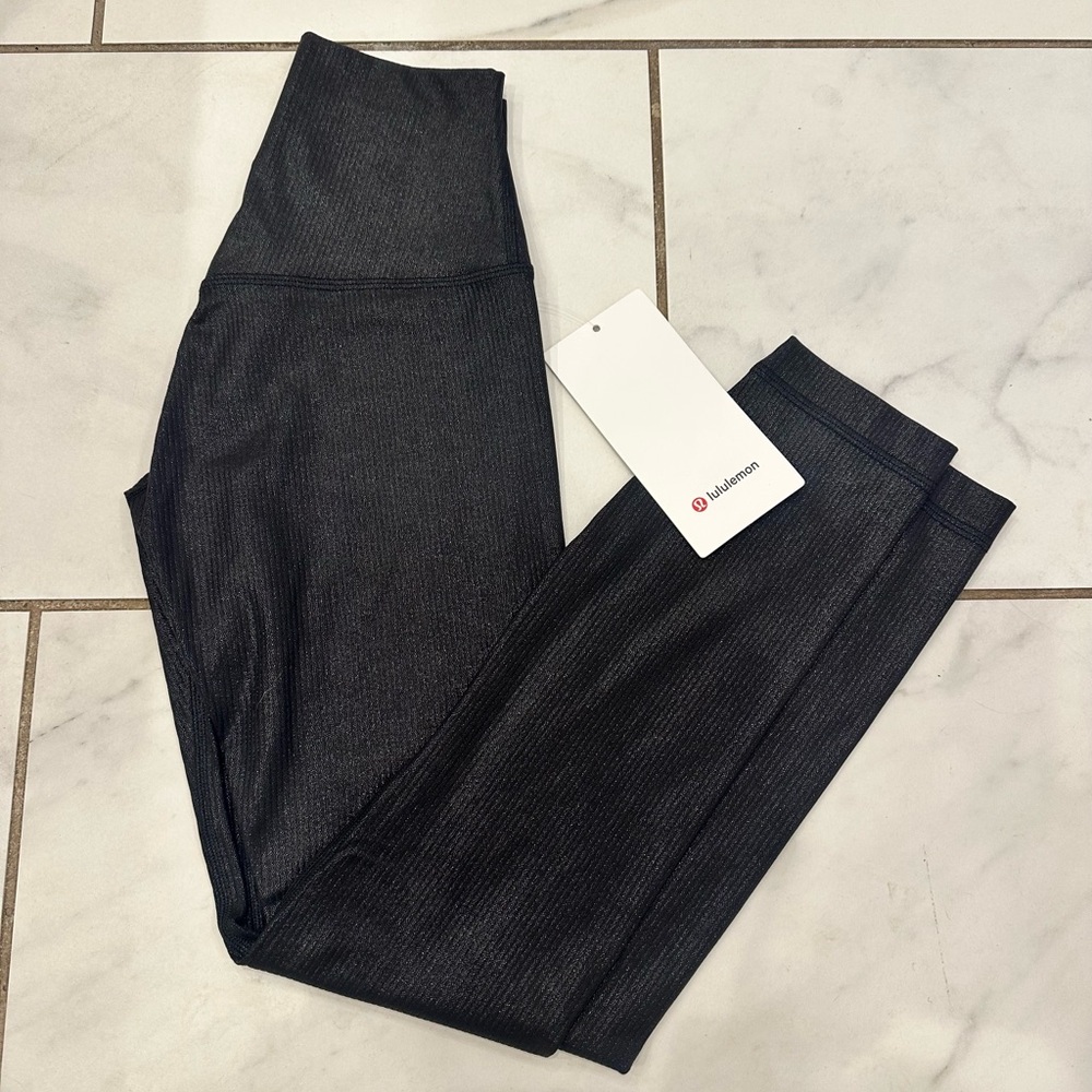 NWT Lululemon Align Ribbed Shine Leggings 25”